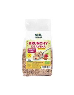 Krunchy avena manzana-canela sin gluten bio 350g Sol Natural
